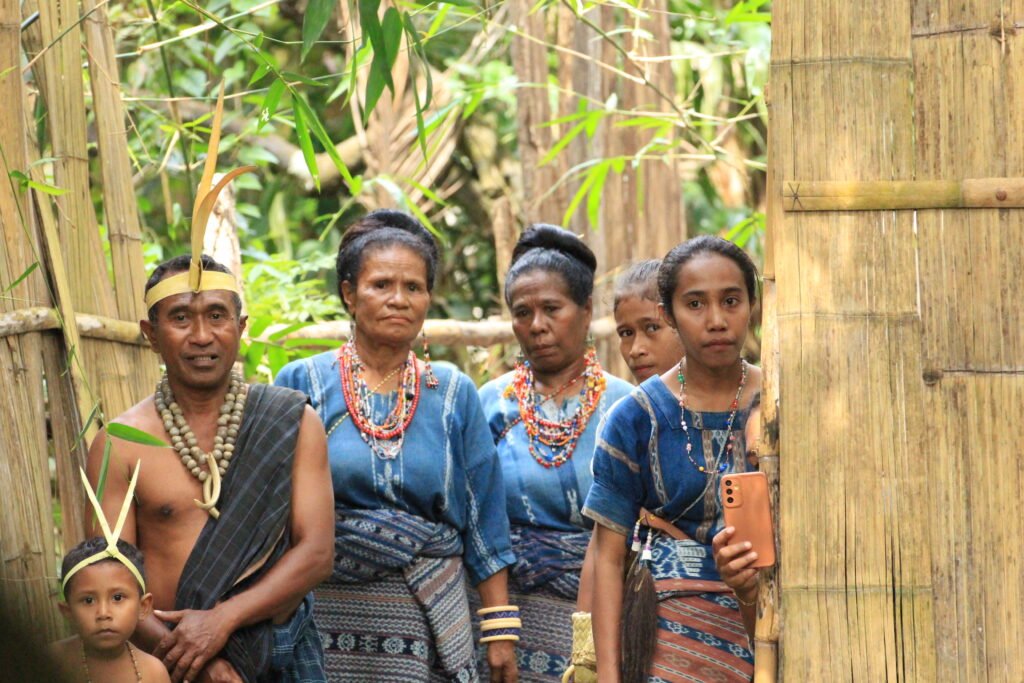 Locals in Biransina traditional village