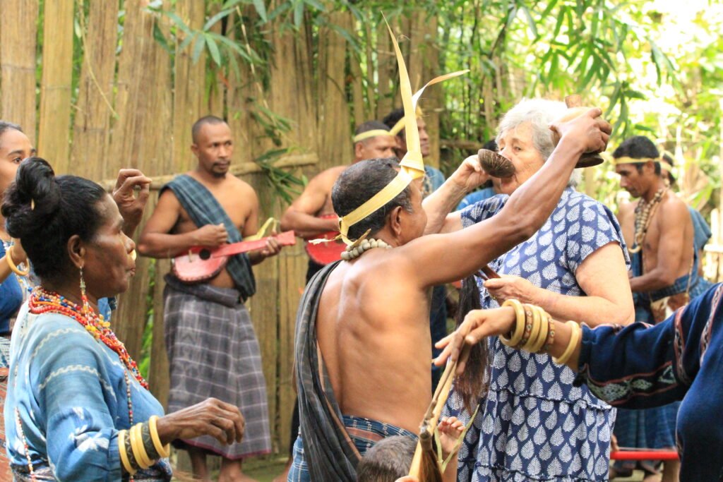 Ceremony in Bliransina traditional village in Flores